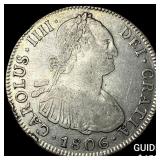 1806 Mexico Spanish Colony Silver 4 Reales NEARLY