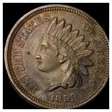 1859 Copper-Nickel Indian Head Cent CLOSELY UNCIRC