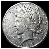1924 Silver Peace Dollar CLOSELY UNCIRCULATED