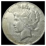 1935 Silver Peace Dollar ABOUT UNCIRCULATED