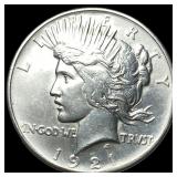 1921 Silver Peace Dollar CLOSELY UNCIRCULATED