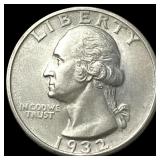 1932-S Silver Washington Quarter UNCIRCULATED