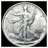 1917-D Silver Walking Liberty Half Dollar CLOSELY