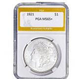 1921 Morgan Silver Dollar PGA MS65+