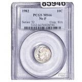 1982 Roosevelt Dime PCGS MS66 No P