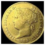 1868 Gold 4 Pesos Philippines CLOSELY UNCIRCULATED