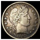 1897 Barber Quarter LIGHTLY CIRCULATED
