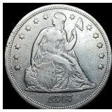 1847 Silver Dollar NEARLY UNCIRCULATED