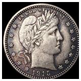1915-D Silver Barber Quarter CLOSELY UNCIRCULATED