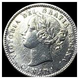 1874 Canada Silver 10 Cents CLOSELY UNCIRCULATED