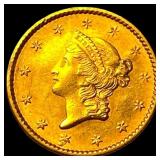 1852 Gold $1 Liberty Head CLOSELY UNCIRCULATED