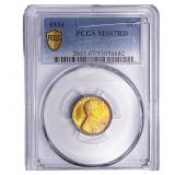 1934 Wheat Cent PCGS MS67 RD