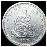 1876-S Silver Quarter Dollar CHOICE AU