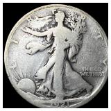 1921-S Silver Walking Liberty Half Dollar NICELY C