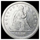 1856 Seated Liberty Quarter NEARLY UNCIRCULATED