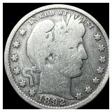1892 Barber Silver Quarter NICELY CIRCULATED
