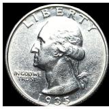 1935-S Silver Washington Quarter UNCIRCULATED