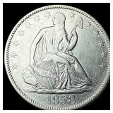1858 Seated Liberty Half Dollar NEARLY UNCIRCULATE