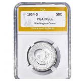 1954-D Washington Carver Half Dollar PGA MS66