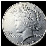 1934 Silver Peace Dollar CLOSELY UNCIRCULATED