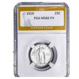 1919 Standing Liberty Quarter PGA MS66 FH