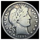 1895 Silver Barber Half Dollar LIGHTLY CIRCULATED