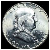1949 Silver Half Dollar Franklin CHOICE BU