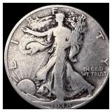 1938-D Silver Half Dollar Walking Liberty NICELY C