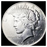 1927 Silver Peace Dollar CHOICE BU
