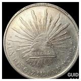 1905 Mexico Silver 1 Peso NEARLY UNCIRCULATED