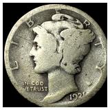 1921 Silver Mercury Dime NICELY CIRCULATED