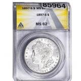 1897-S Morgan Silver Dollar ANACS MS62