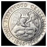 1946 Silver Iowa Centennial Half Dollar GEM BU