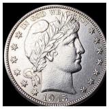 1915-D Silver Barber Half Dollar NEARLY UNCIRCULAT