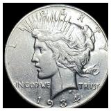 1934 Silver Peace Dollar NEARLY UNCIRCULATED