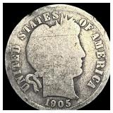 1905-O Silver Barber Dime NICELY CIRCULATED