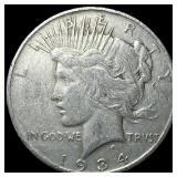 1934 Peace Silver Dollar ABOUT UNCIRCULATED