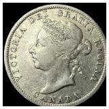 1900 Canada Silver 25 Cents - Victoria NEARLY UNCI
