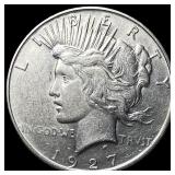 1927 Silver Peace Dollar CLOSELY UNCIRCULATED
