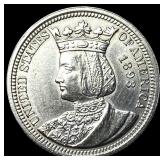 1893 Columbian Exposition Isabella Quarter UNCIRCU