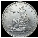 1877 Silver Trade Dollar CLOSELY UNCIRCULATED