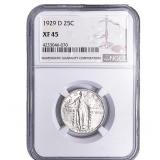 1929-D Standing Liberty Quarter NGC XF45