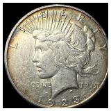 1923 Silver Peace Dollar NEARLY UNCIRCULATED