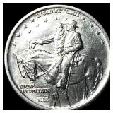1925 Silver Stone Mountain Half Dollar GEM BU