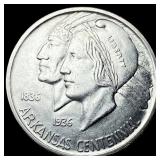 1936-S Silver Arkansas Centennial Half Dollar UNCI
