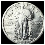 1924-S Silver Standing Liberty Quarter NEARLY UNCI