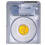 1939-S Wheat Cent PCGS MS66 RD
