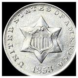 1853 Silver Three-Cent Piece UNCIRCULATED