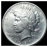 1921 Silver Peace Dollar CLOSELY UNCIRCULATED