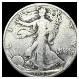 1927-S Silver Walking Liberty Half Dollar LIGHTLY
